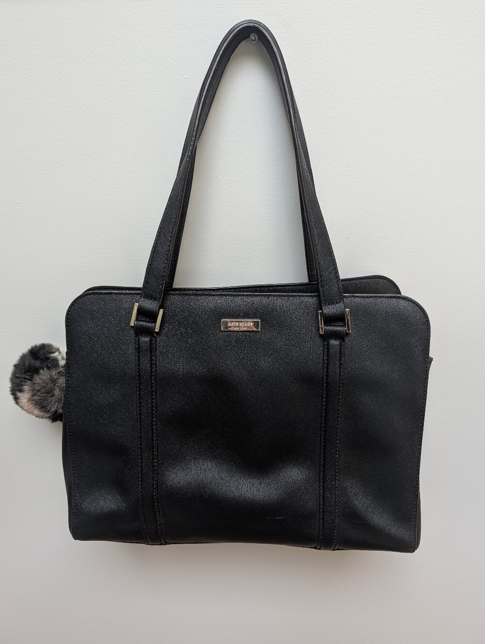 Kate Spade New York Black Saffiano Leather Tote Bag